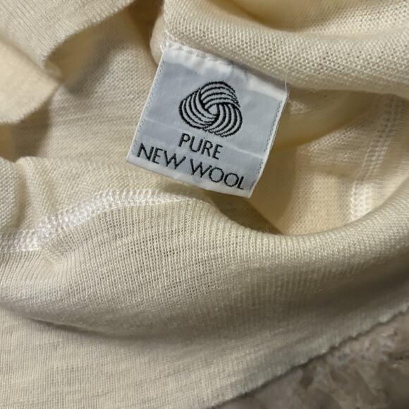 Vintage Shepherd Wool Sweater Mens Small Yellow Long Sleeve Wool Jumper 70s 80s - Picture 10 of 13